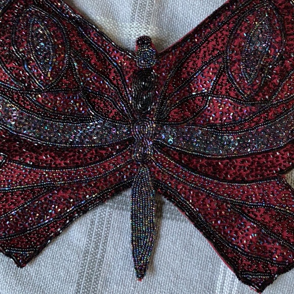 Y2K beaded butterfly backless halter top - Picture 5 of 8